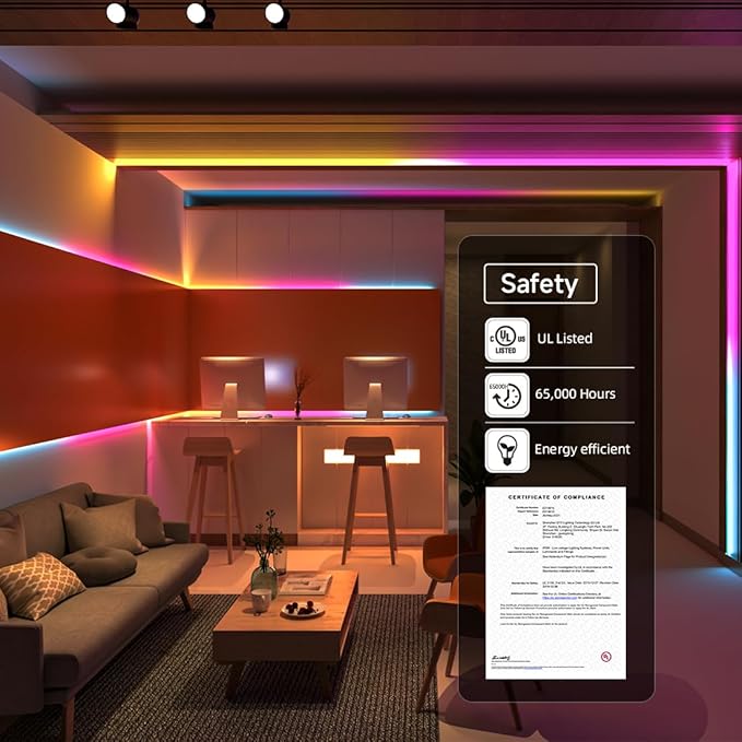 BTF-LIGHTING WS2812B ECO RGB LED Strip,UL Listed,Individually Addressable,16.4FT 30LED/m 150Pixel DC5V 5050SMD,Alloy Wire Flexible 3M Tape for DIY Chasing Color Project IP65(No Adapter or Controller)