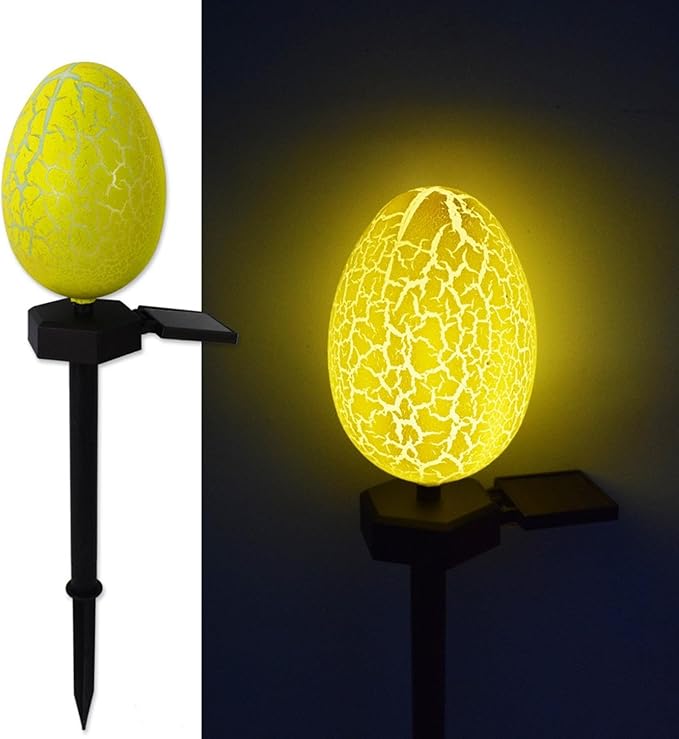 Easter Egg Lights Outdoor, Waterproof Solar Garden Lights for Easter Decorations, Garden Layout Night Light Wall Lamps Easter Ambient Light Decor for Courtyard Patio Yard Pathway Lawn Office (B)