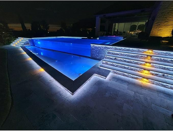 IP68 Waterproof 170FT (2X 85FT/Roll) 60LEDs/M 20LEDs/Ft 24V Outdoor 5050 RGB LED Strip Light Kit with RF Remote & WiFi Music Sync Controller for Swimming Pool, Porch, Patio, Rooftop, Dock