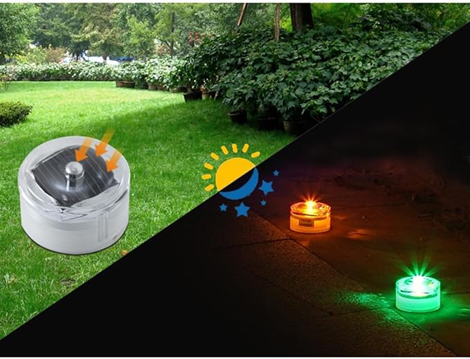 Solar Buried Light Outdoor In-ground Lamp Waterproof LED Landscape Lighting for Garden Pathway Yard with Green Energy
