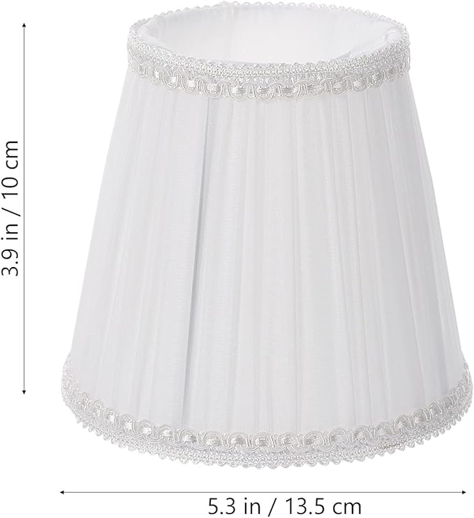 ARTIBETTER Cloth Bubble Clip-on Lamp Shade 5.12 Inch Pleated Fabric Lampshade Cover for Table Lamps Floor Lamps and Chandeliers Soft Diffused Lighting for Bedroom and Living Room Decor