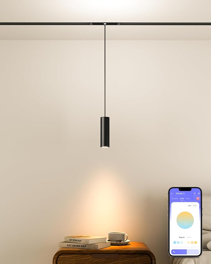 LED Spotlight Pendant Downlight Lamp Head, 24V Magnetic Track Lighting Pendans Light, 7W LED Lamp,Smart Control via App, Remote & Voice, Dimmable & CCT 2700K-6000K, Beam Angle 24°