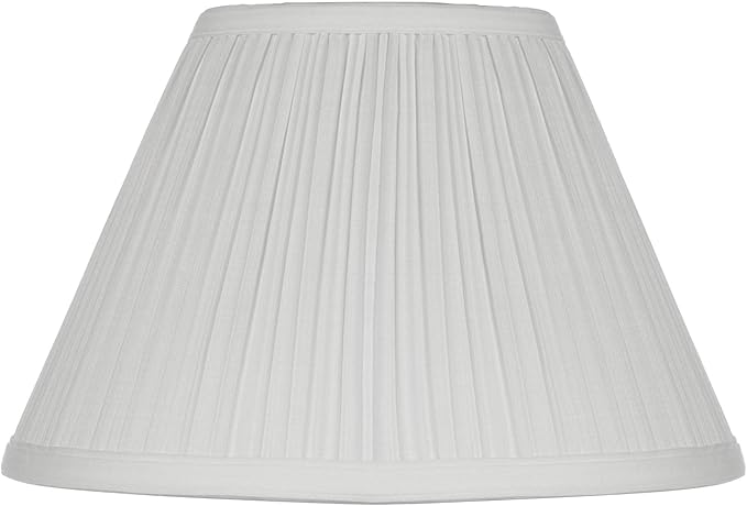 Antique White Medium Empire Mushroom Pleated Lamp Shade 5" Top x 11" Bottom x 7.5" High (Clip-On) Replacement - Springcrest