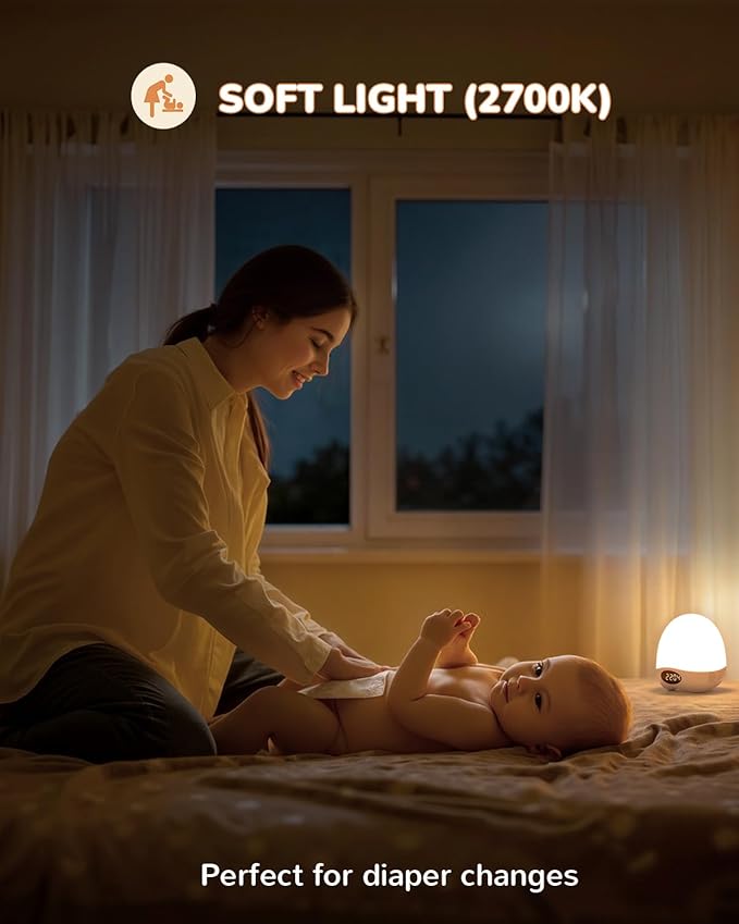 Egg Night Light for Nursery, Portable Rechargeable Baby Nightlight with Touch Control & RGB Color Changing, Dimmable Breastfeeding Lamp with Timer, Cute Wireless Night Light, Newborn Essentials
