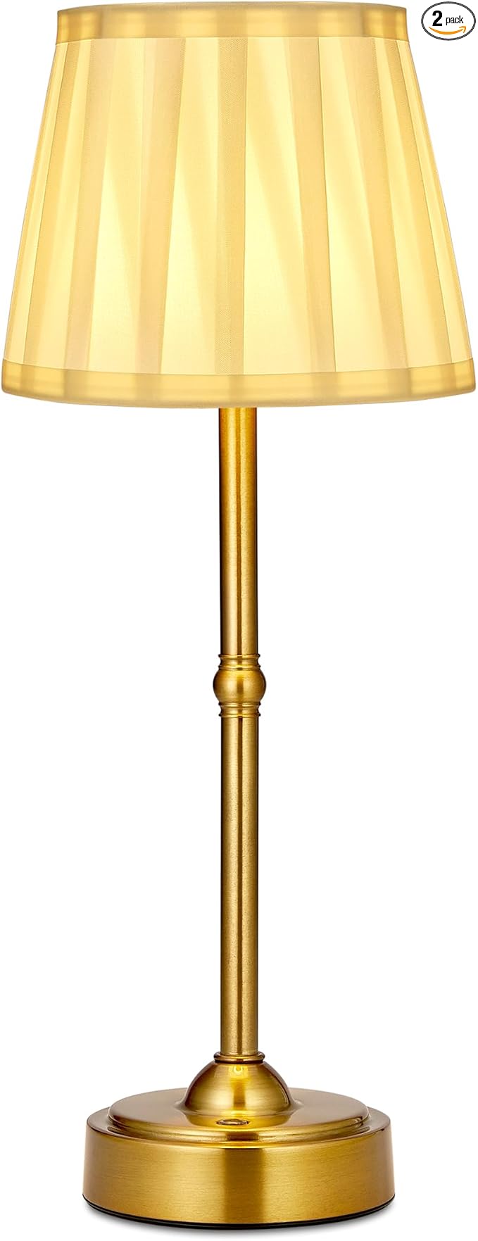 Portable Led Cordless Lamp Table Light 2 Pack, Rechargeable 6000mAh Battery Outdoor Table Lamp for Dinning Restaurant Patio Bedroom Camping, IP54 Waterproof, Dimmable