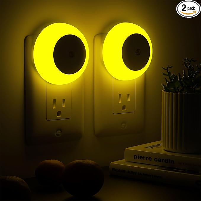 Night Light, Night Lights Plug into Wall, Dusk to Dawn Sensor, Amber Led Night Light 0.5W, 2 Pack Nightlight for Adults, Bedroom, Bathroom, Hallway, Kitchen