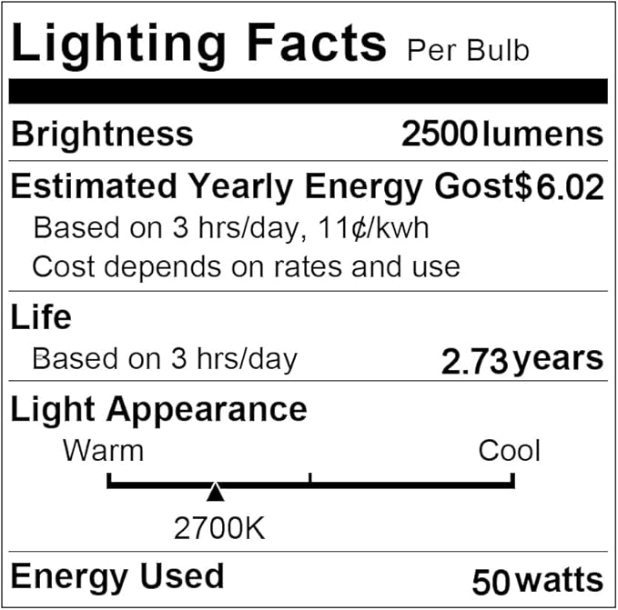 GU10 Halogen Bulb 120V 50w Halogen Light Bulbs, MR16 GU10+C with Glass Cover for Track & Recessed Lighting, Range Hood Light, Candle Warmer Lamp, 2700K Warm White, Dimmable, Pack of 6