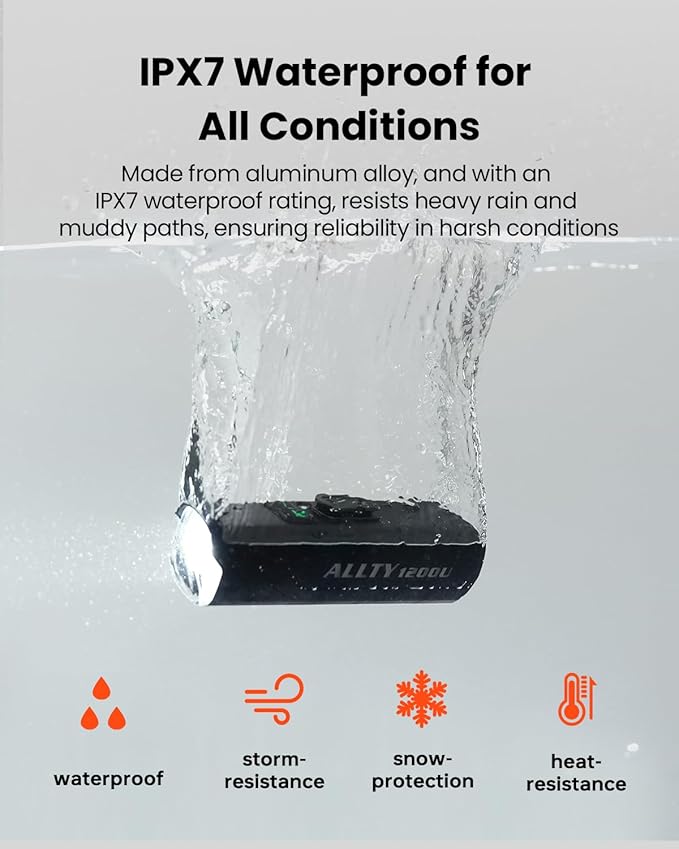 Magicshine Bike Lights ALLTY 1200U, Bicycle Lights for Night Riding with Underneath Mounted, FTR LightSync Control, USB Rechargeable 4200mAh, Bike Light Front and Back for Road Mountain Cycling