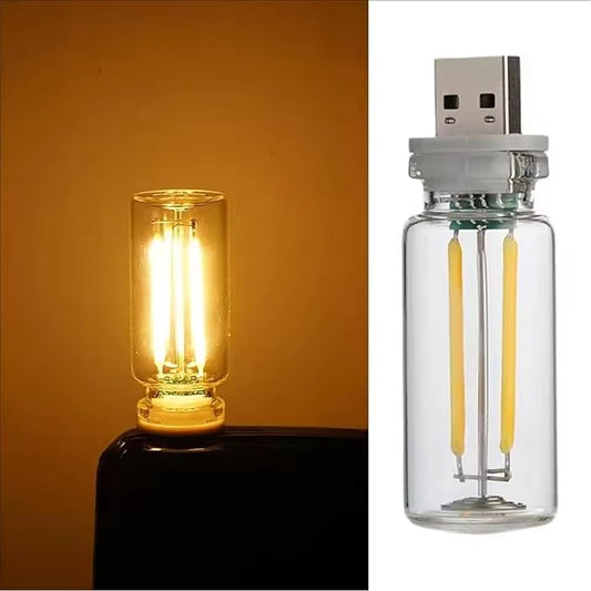 USB Night Light, Ambient Lighting car Led Light, led Light Bulb with Flexible Neck Plug in USB Automotive Night Light,for Car (Warm)