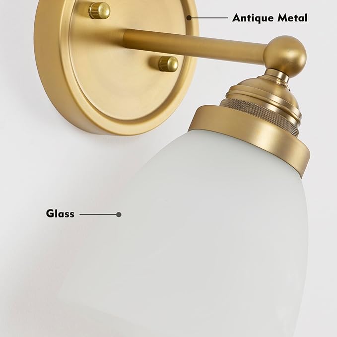 HEQIQEH Vintage Rechargeable Battery Operated Sconce with Alabaster Glass Shade, Cordless Dimmable Remote Control Wall Lighting Bell Shaped Wall Mounted Lamp for Indoor Bedroom Vanity Bathroom