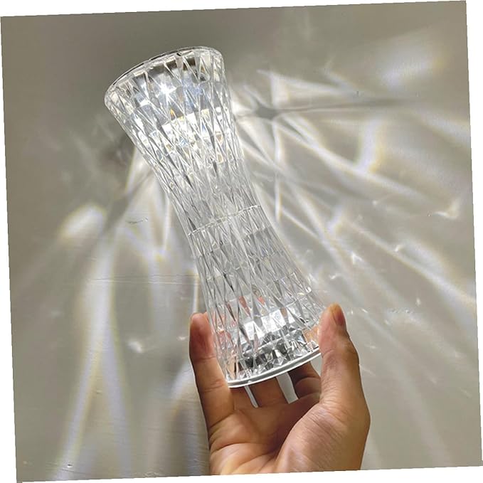 USB Rechargeable LED Desk Lamp with Touch Control and Remote, 16-Color Crystal Diamond Bedside Table Lamp for Bedroom Home Decoration, Small Waist Ambient Night Light