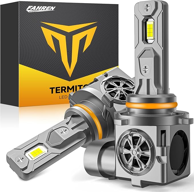 Upgraded 9005/HB3 Light Bulbs, 40000LM 900% Ultra Brightness, 6500K Cool White,1:1 Mini Halogen Size, Fog Light Bulbs with Cooling Fan, Plug and Play, Pack of 2