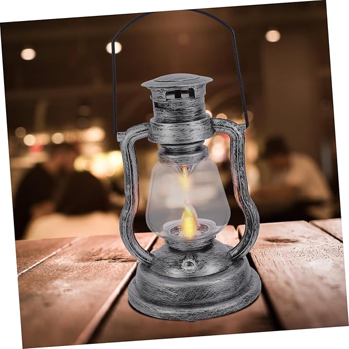 Decorative Night Lamp Retro Handheld Lantern Rechargeable Vintage Light for House Decor