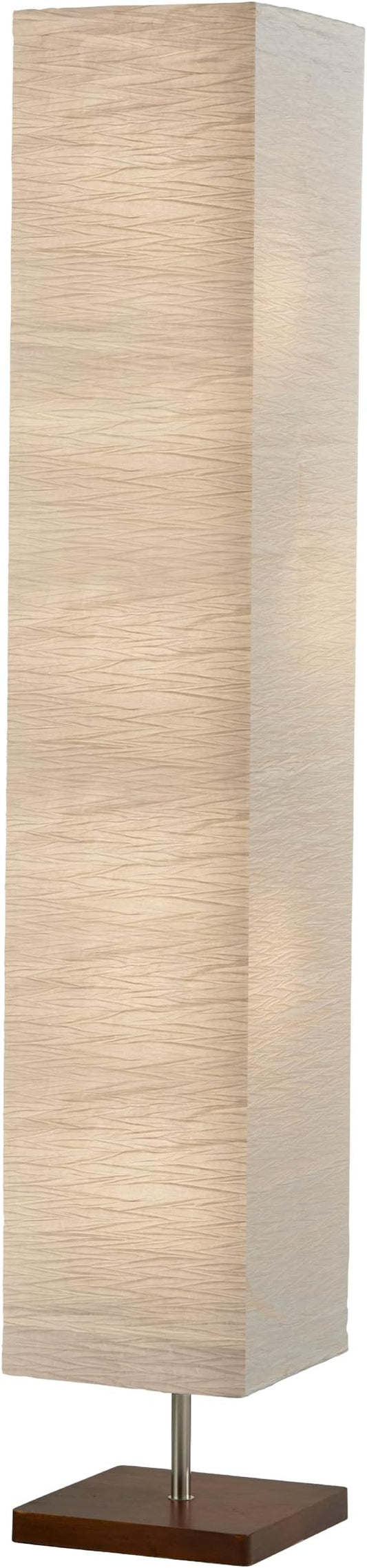 Adesso Three Light Floor Lamp – Natural Wood Base & Adjustable Brightness – Perfect Lighting for Bedroom, Living Room and Corner Decor, White