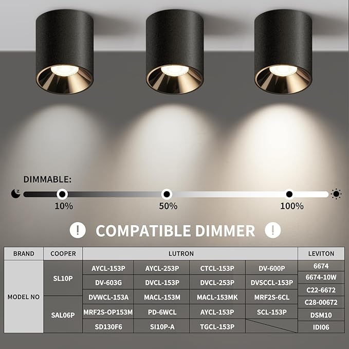 Modern LED Ceiling Light Fixture Flush Mount COB 20W 4000K Cylinder Ceiling Lights, Dimmable Hallway Lighting Fixtures Ceiling Lamps for Living Room Bedroom Kitchen, 3 Pack