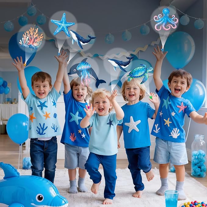 36Pcs Under The Sea LED Finger Lights Animal Party Favors Glow in the Dark Light Up Finger Lights Ocean Themed s Bulk for Birthday Party Goodie Bag Stuffer Birthday Gifts Prize
