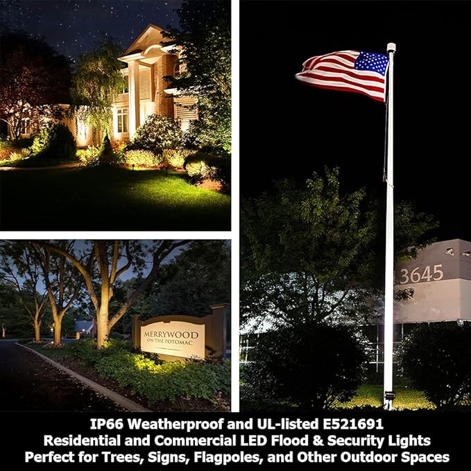Dusk to Dawn LED Flood Lights Outdoor, Gen4 45W Commercial Industrial Security Lights, 5650LM 5000K Daylight 175W MH Equal, 120-277V UL Listed for Sign Garage Garden House Yard