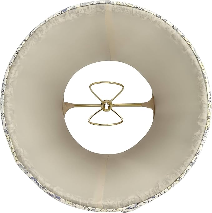 Springcrest Nelle Blue Gray Yellow Floral Pleat Cottage Core Shade 3.5x6x5 (Clip-On) - Springcrest
