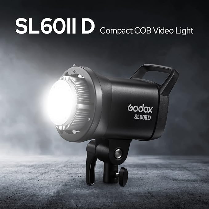 Godox SL60IID LED Video Light, 70W Bowens Mount LED Modeling Lamp,APP Control,5600±200K,Flexible Angle, 8 FX Effects Strobe Light Photography Lamp for Video Recording Wedding Outdoor Shooting