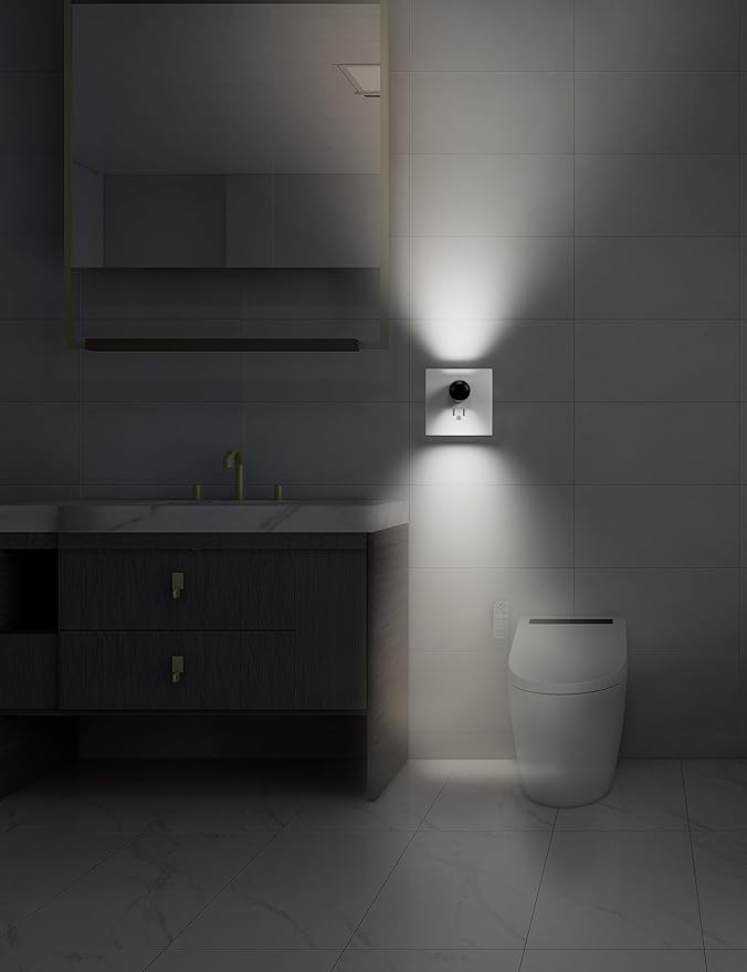 6 Pack LED Night Lights with Dusk to Dawn Sensor,5000K Daylight,Plug in Wall Night Lights for Kids, Kitchen, Hallway, Bathroom, Bedroom,Non-Dimmable