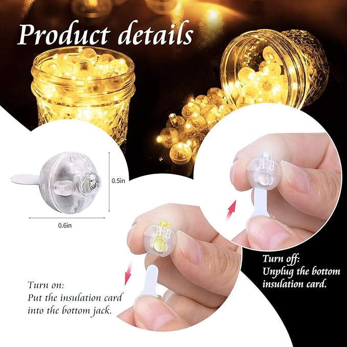 200pcs Balloon Lights Warm White Mini Led Lights Round Long Standby Time Multicolor Ball Lamps Paper Lantern Balloon Liamps for Easter Birthday Party Christmas Halloween Decoration
