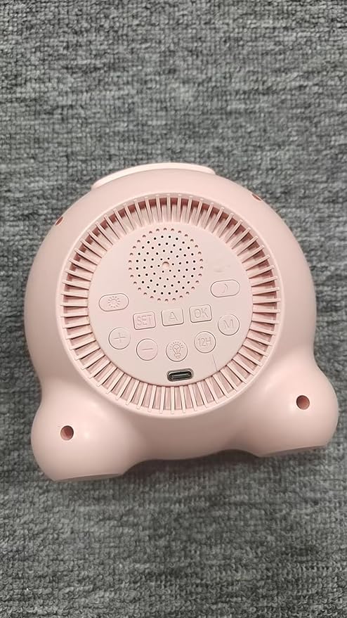 Kids Alarm Clock Sun & Moon LED Display with Day & Date OK to Wake Clock with Night Light for Kids Children's Sleep Trainer Gift for Boy and Girls (Pink)