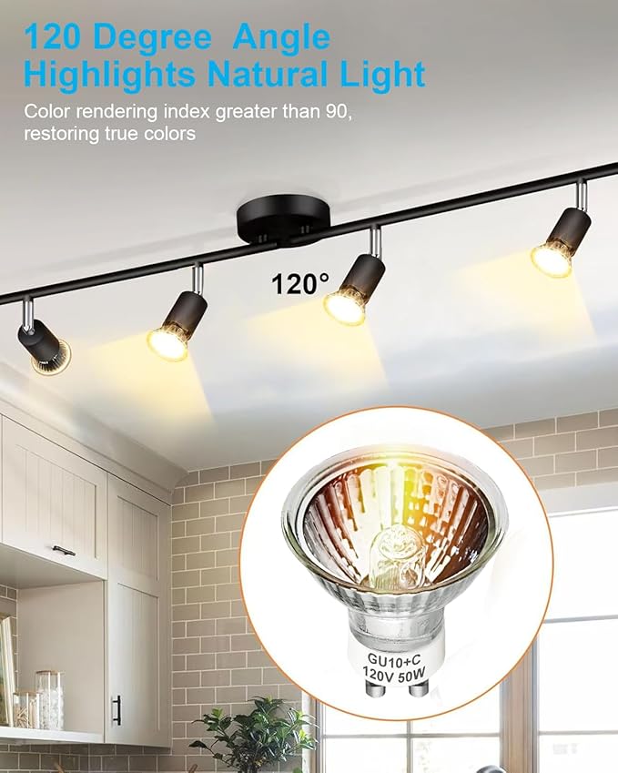 GU10 Halogen Light Bulbs for Candle Warmer Lamp, Dimmable MR16 120V 25W Bulbsfor Track and Range Hood, Warm White