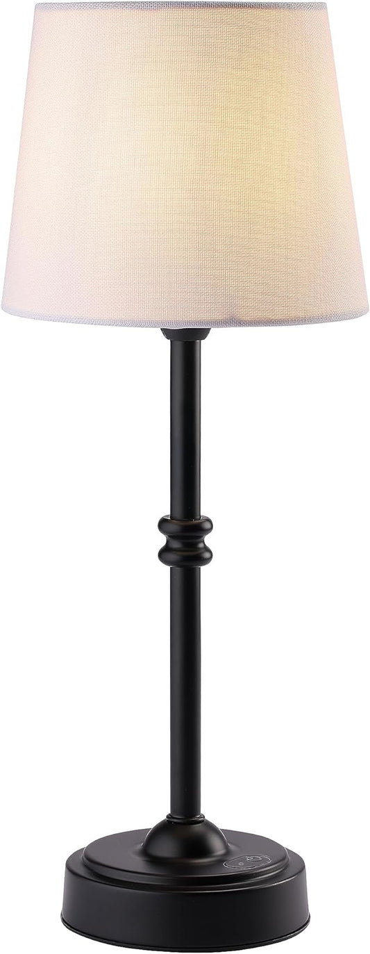O’Bright Seraph - Cordless LED Table Lamp with Dimmer, Built-in Rechargeable Battery, 3-Level Brightness, Patio Table Lamp, Bedside Night Lamp, Ambient Light for Restaurant, Black