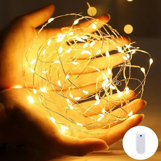 Warm White Fairy Lights Battery Operated, 3 Speed Modes, 7Ft 20 LED Mini Fairy String Lights, Waterproof Twinkle Firefly Fairy Lights for Bedroom DIY Wedding Christmas Halloween Decoration