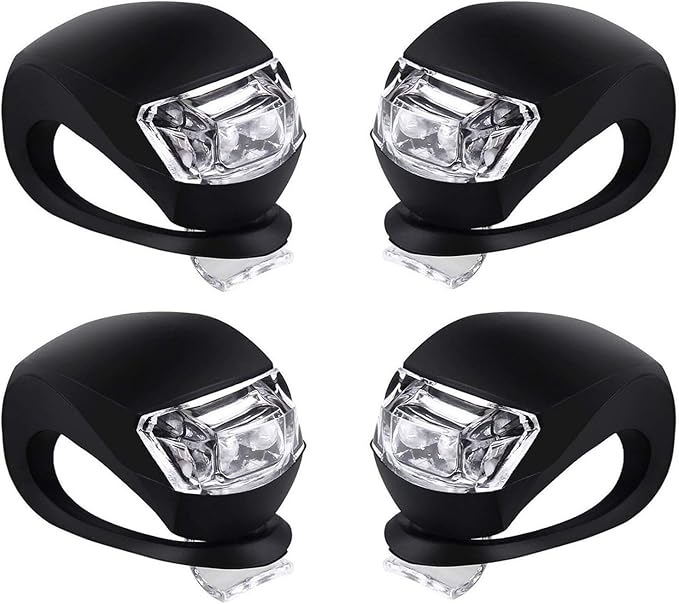Malker Bicycle Light Front and Rear Silicone LED Bike Light Set - Bike Headlight and Taillight,Waterproof & Safety Road,Mountain Bike Lights,Batteries Included