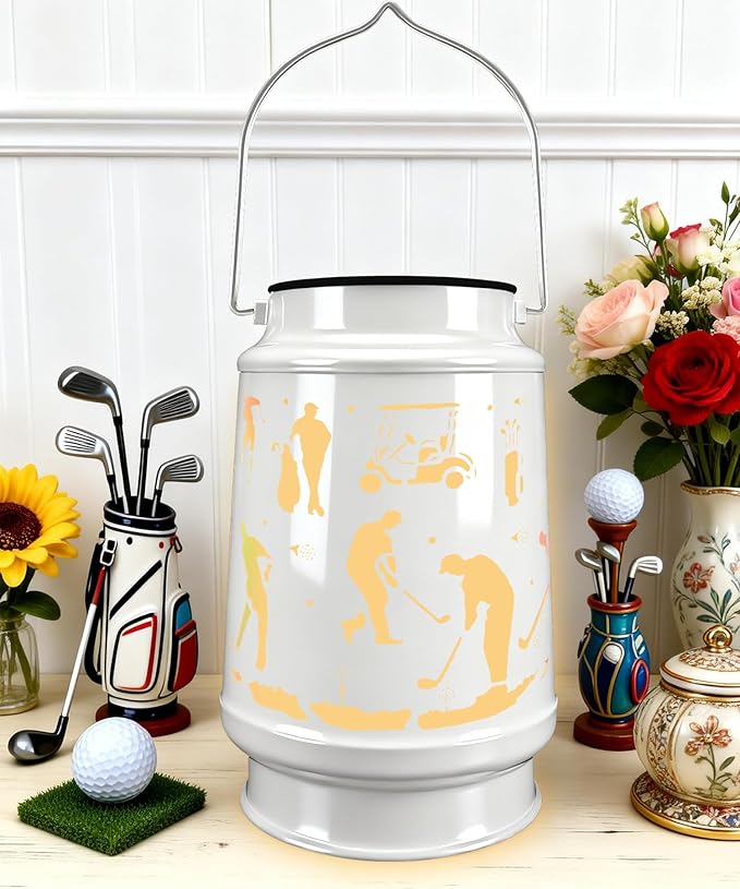 Golf Valentine's Day Gifts for Men Dad Grandpa Boyfriends Rechargeable Lantern Lamp Led Night Light Retirement Gifts for Christmas New Year Funny Unique Gift Who Love Golf