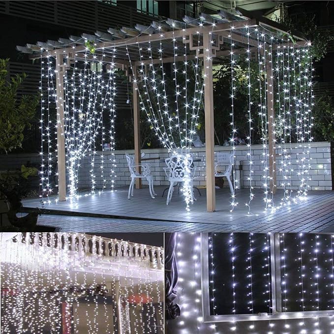 FULLBELL Christmas Lights, Fairy Lights Outdoor 66Ft 200 LED with Memory Modes Controller, Plug in Easter Decor Lights for Bedroom Party Wedding Garden Christmas Tree Indoor Outdoor Decorations
