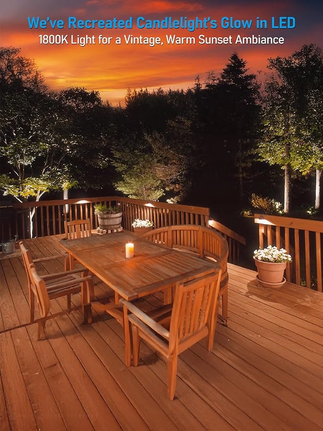 LEONLITE 8-Pack 5CCT Low Voltage LED Deck Light, 12-24V AC/DC Triangle Stair Railing Light, CRI90, IP65, Aluminum, Landscape Step Fence Lighting, 1800K/2700K/3000K/4000K/5000K, Oil Rubbed Bronze