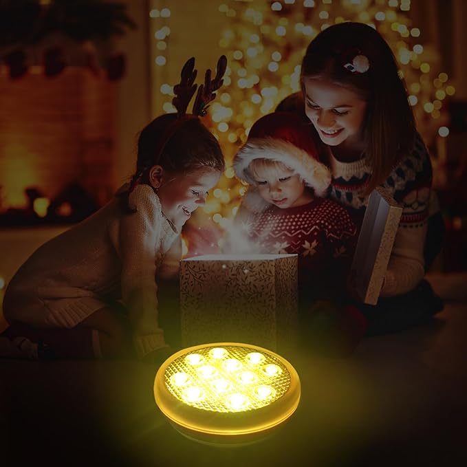 Rechargeable Submersible Led Lights: Pool Lights with Remote IP68 Waterproof 16 Color Changing Floating Bathtub Light with Magnet for Pond Hot Tub Christmas Decoration 1Pack