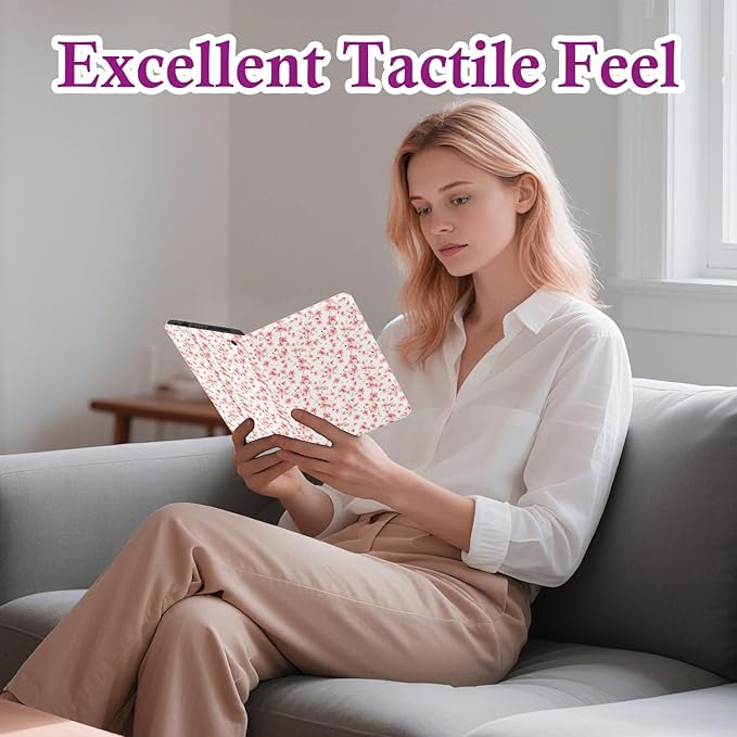 Case for (2023/2021 Released 13th/11th Generation) Fire HD 10/10 Plus, Slim Lightweight Folio Book Cute Auto Wake/Sleep Smart Cover for HD10 Tablet 10.1" (Flower Pink)