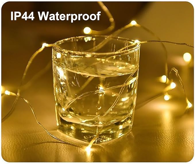 Sokelinn-six 2m 20 LEDs Fairy String Lights, USB Powered String Light for Desk Office Christmas Tree Party Decoration (Warm, 5)