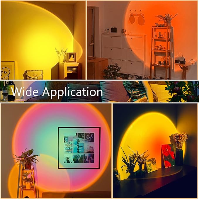 Sunset Lamp - 4 in 1 Projection Sun Lamp Create a Romantic Light with Rainbow, Sunset, Sunset Red and Sun Effect