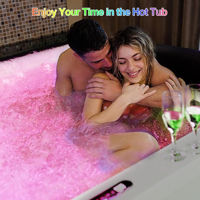 Pool Lights for Above Ground Inground Pool, Underwater Rechargeable Submersible LED Lights with Remote, IP68 Waterproof, Pool Light for Hot Tub, Shower, Vase, Fountain, Aquarium, Bath, Party, 2 Pack