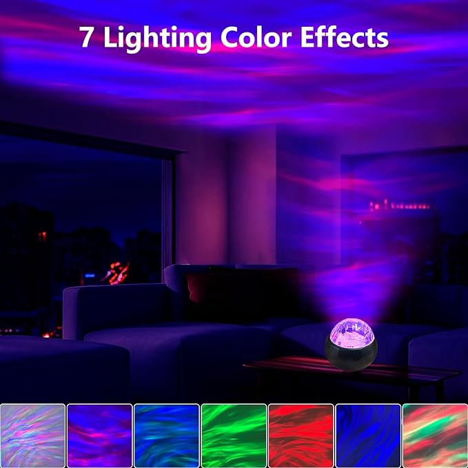 MAXROCK Projector Night Lights for Bedroom Decor, Star Sky Moon Light Projector, Romantic Muticolor Night Lighting Lamp, Creative Gifts