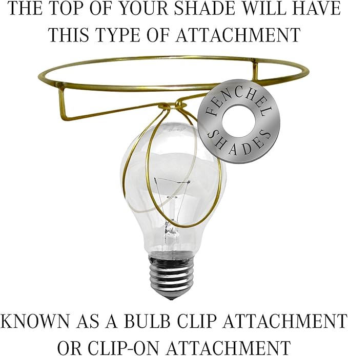 FenchelShades.com Lampshade 5" Top Diameter x 10" Bottom Diameter x 8" Slant Height with Clip-On Attachment for Standard Edison-Style Lightbulb (Pleated Mushroom White)
