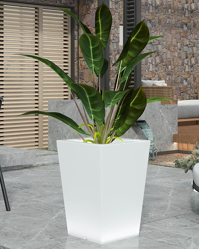 LED Vase Night Light,30-in Rechargeable LED Planter Light w/Remote,16 Colors & 4 Modes Cordless Flower Pot,Waterproof & Sturdy Floor Mood Lamp for Living Room Bedroom Yard Wedding Party Decor