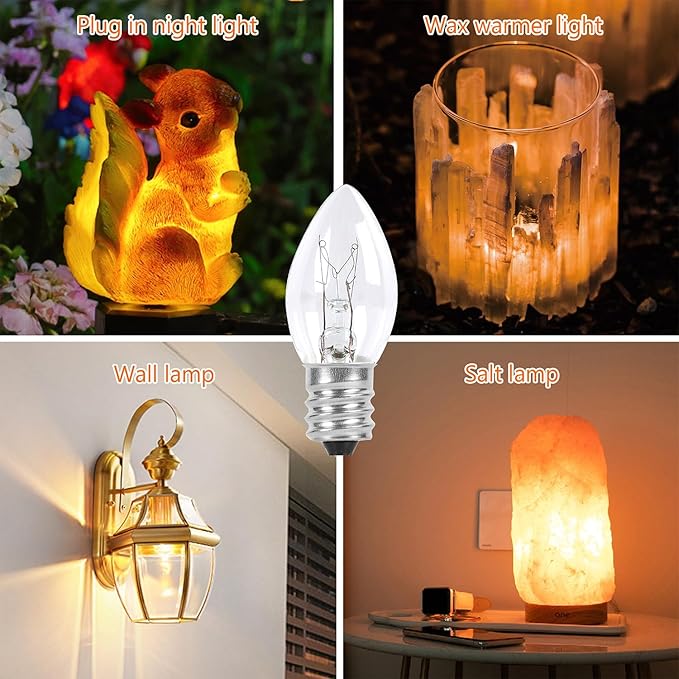 WATERGLIDE 4 Pack Accessory Cord with Clear Bulb, 6 FT UL Listed Replacement Lamp Cord with ON/Off Switch, Perfect for Christmas Village House, Craft Projects, Halloween Holiday Decoration