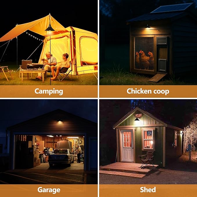 2 Pack Black Portable Battery Operated Hanging Lights, Rechargeable Wireless Outdoor Pendant Light with Remote, Battery Powered Chandelier Lantern Fixture for Indoor Outdoor Gazebo Porch Patio