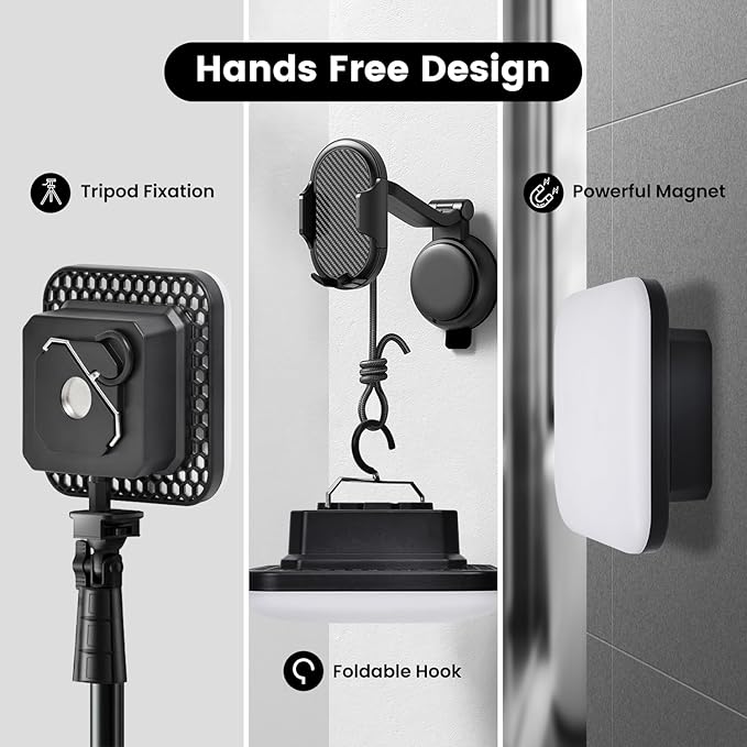 LED Camping Lantern Rechargeable 1700LM, IPX5 Waterproof Portable Tent Lights with Magnetic Base