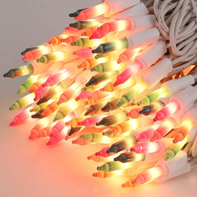 WATERGLIDE Easter String Lights, Christmas Lights, 100 Count 20 FT White Wire Mini Pastel Fairy Light, 120V UL Certified for Patio Wreath Garland Garden Outdoor Indoor Decoration, Multicolor