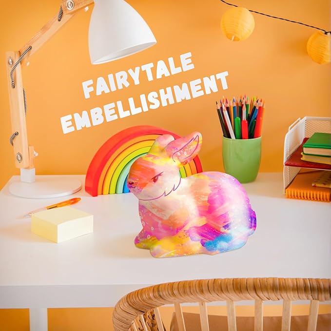 Paint Your Own Bunny Lamp Kit, Arts and Crafts for Kids Ages 8-12, Art Supplies Painting kit for Kids 6-12, Bunny Crafts Night Light, Birthday Easter Party Holiday Gift for Girls Boys Ages 3 4 5 6 7+