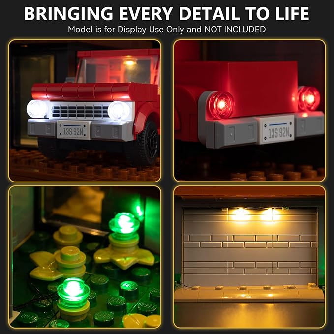BrickSoul Upgrade Light Kit for Lego 21354 Twilight The Cullen House Building Set | with ON/Off & Dimmer Switch & Hidden Cable Tech | Easy Install Lighting Set (21354 Set NOT Included)