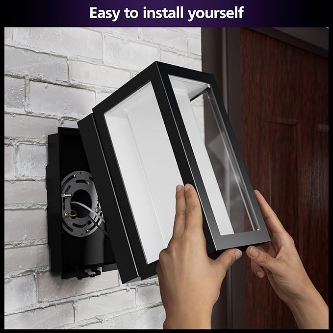 Philips Hue Impress Outdoor Wall Light (Hardwired), (6.1 x 9.4 in), 1 Pack, White & Color Smart LED Light, Voice Control, Bridge Required