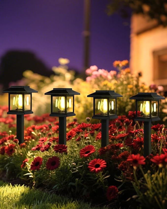 Albelt Solar Pathyway Lights Outdoor, 12 Pack Waterproof Solar Garden Lights with Auto On/Off, Landscape Lighting for Garden, Yard, Pathway, Patio, Driveway Decor