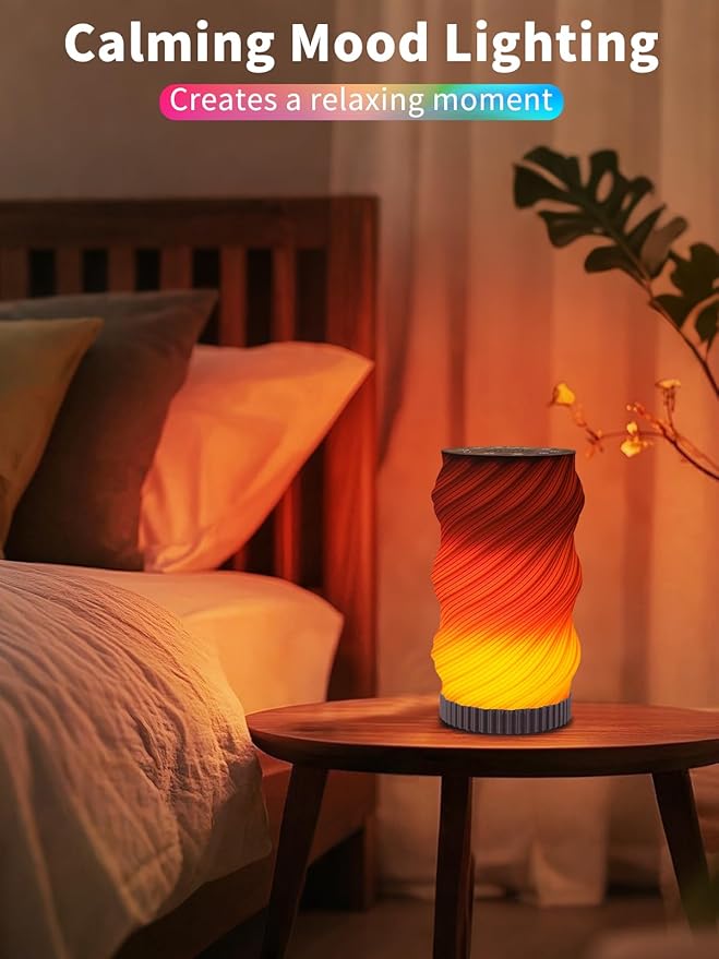 Sound Machine with Night Light, White Noise Sound Machine Mood Lamp for Adult Relaxation - 24 Soothing Sounds, Bluetooth Speaker, Touch Control, Timer, Adjustable Volume & Brightness for Bedroom